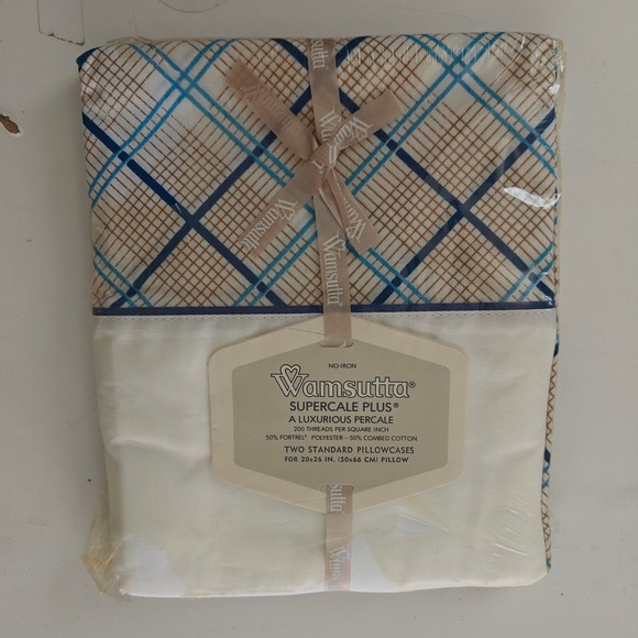 VTG D Porthault Wamsutta Std Pillowcase Supercale Plus Floral Set Of 2 NOS 2PACK - Picture 1 of 6